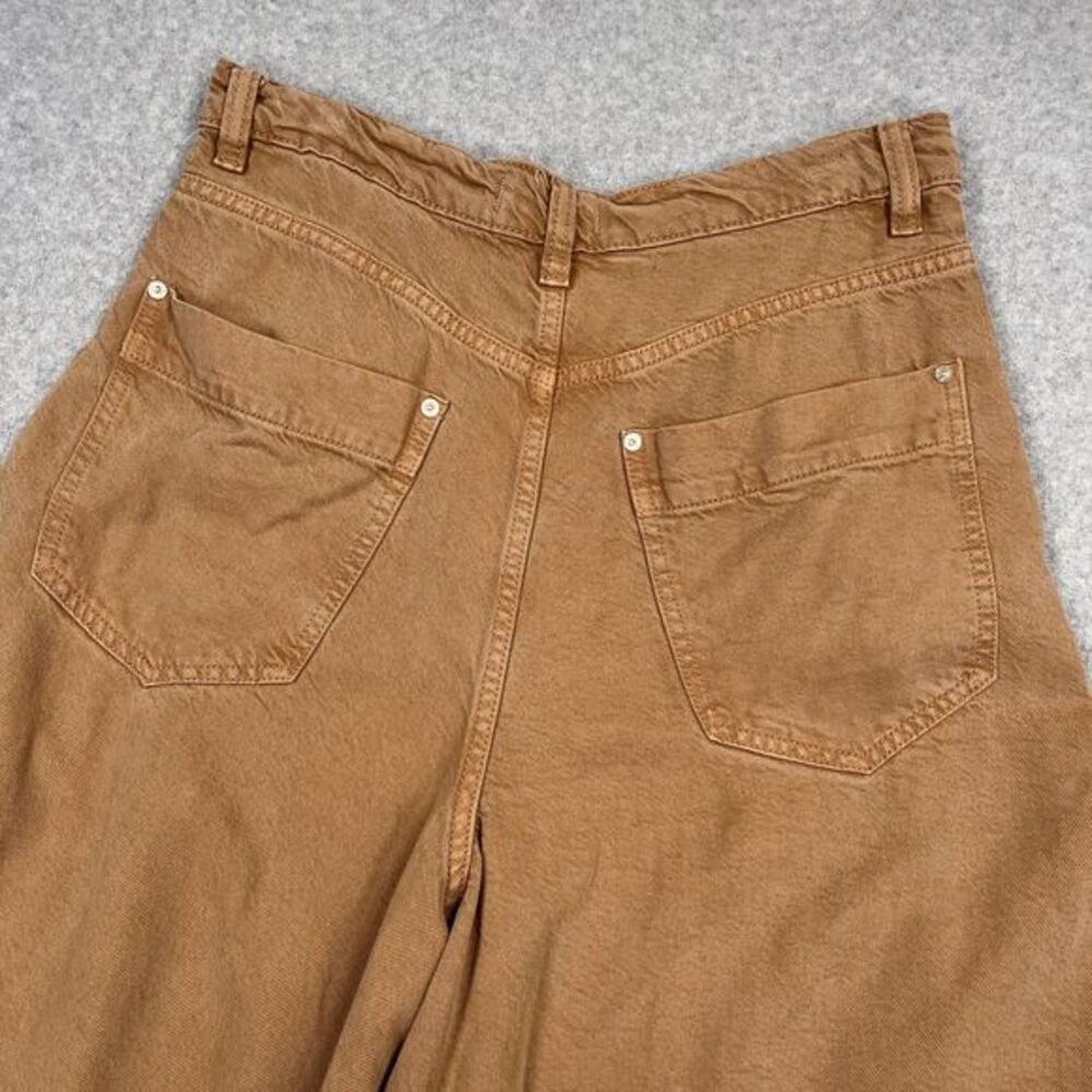 We the Free Old West Slouchy Wide Leg Pant Womens 31 (31 x 28) Tan Raw Hem Boho - Picture 12 of 13